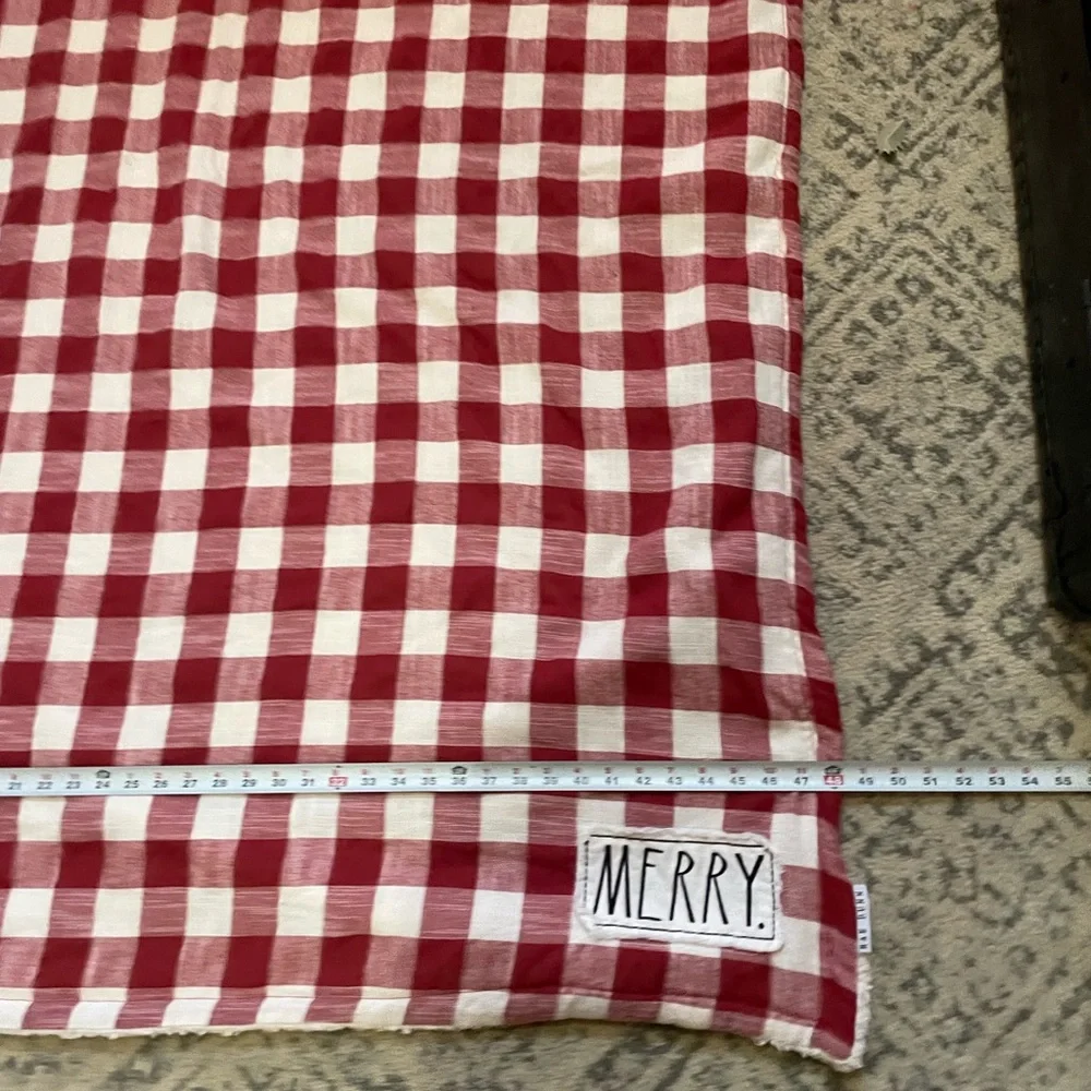 Rae Dunn Merry Red and White Plaid Throw
